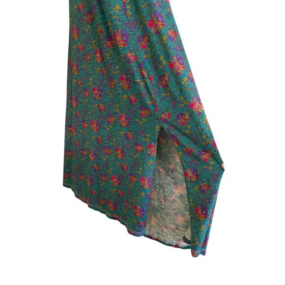 Natural Life The Hangout Tank Midi Dress Large Floral 100% Cotton Colorful Boho - Picture 8 of 10